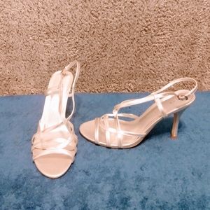 Silver strap shoes